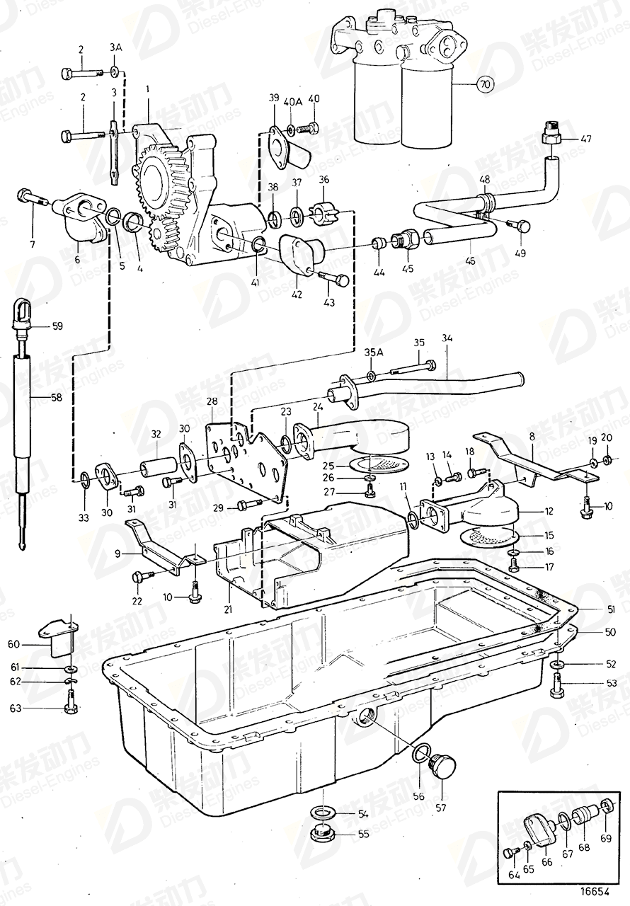 VOLVO Strainer housing 4778466 Drawing